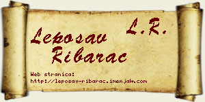 Leposav Ribarac vizit kartica
